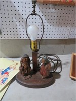 UNUSUAL OLD MAN & WOMAN LAMP