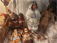 Native American Dolls. 10 and 17in