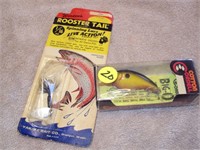 2 Lures - Rooster Tail and Cotton Cordell Big O