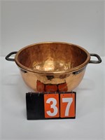 NICE EARLY COPPER CANDY KETTLE  - 2 HANDLES