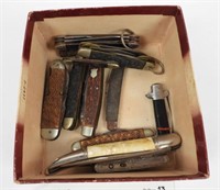 (13) vintage folding knives in various styles