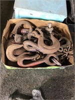 Box of Clevis hooks and hooks