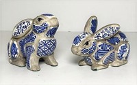 Nancy Lopez Mosaic Rabbit Figurine