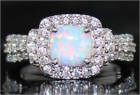 Beautiful White Opal Fashion Ring