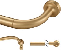 Gold Curtain Rod for Windows 28 to 120 Inch
