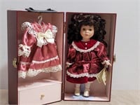 Doll Trunk & Porcelain Doll