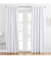 PONY DANCE Pure White Curtains - 42 x 90 inches
