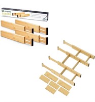 Utoplike Bamboo Drawer Dividers Set Adjustable
