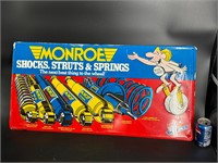 17.5X36" MONROE SHOCKS STRUTS EMBOSSED METAL SIGN