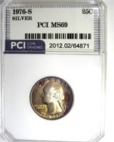 1976-S Silver Quarter MS69 LISTS $9250
