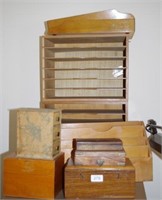 Quantity of wooden desk shelves