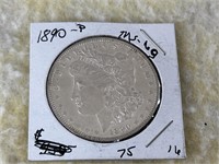1890-P Silver Dollar UNC