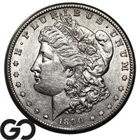 1890-S Morgan Silver Dollar, AU+ Better Date