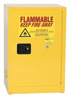 Flammables Safety Cabinet: 12 gal  Hinged