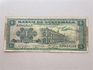 Guatemala 1 Quetzal,,9 January 1963 Fine.GU7