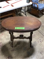 Antique solid wood oval table