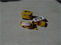 MATCHBOX JEEP BODY AND 2 TRAILERS