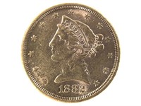 1882-S $5 Gold Half Eagle