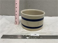 2Qt 2 Stripe Roseville Pottery Crock