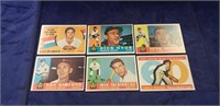 (6) 1960 Topps Baseball Cards