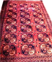 ANTIQUE HAND KNOTTED BOKHARA RUG