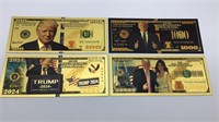 Donald Trump Collectible Gold Bills