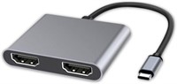 NEW 2-in-1 USB C to Dual HDMI Adapter 4K