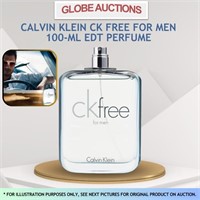 CALVIN KLEIN CK FREE 100-ML EDT PERFUME / TESTER