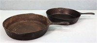 No 8 & No. 9 Cast Iron Skillets