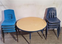 Children's School Round Table and Chairs