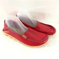 [Size : 39] Womens Leather Loafers Flats Slip On P