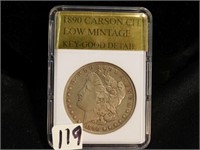 1890 Carson City Silver Dollar - Low mintage, key