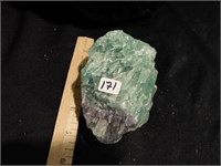 Green Florite Crystal  5" long x 3" wide - mental