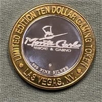 .999 Silver Monte Carlo Casino Gaming Token