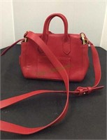 Marked J Crew ladies red handbag material -