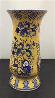 Beautiful vibrant colored porcelain vase