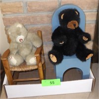 2 PLUSH BEARS CHAIRS (1 TY)