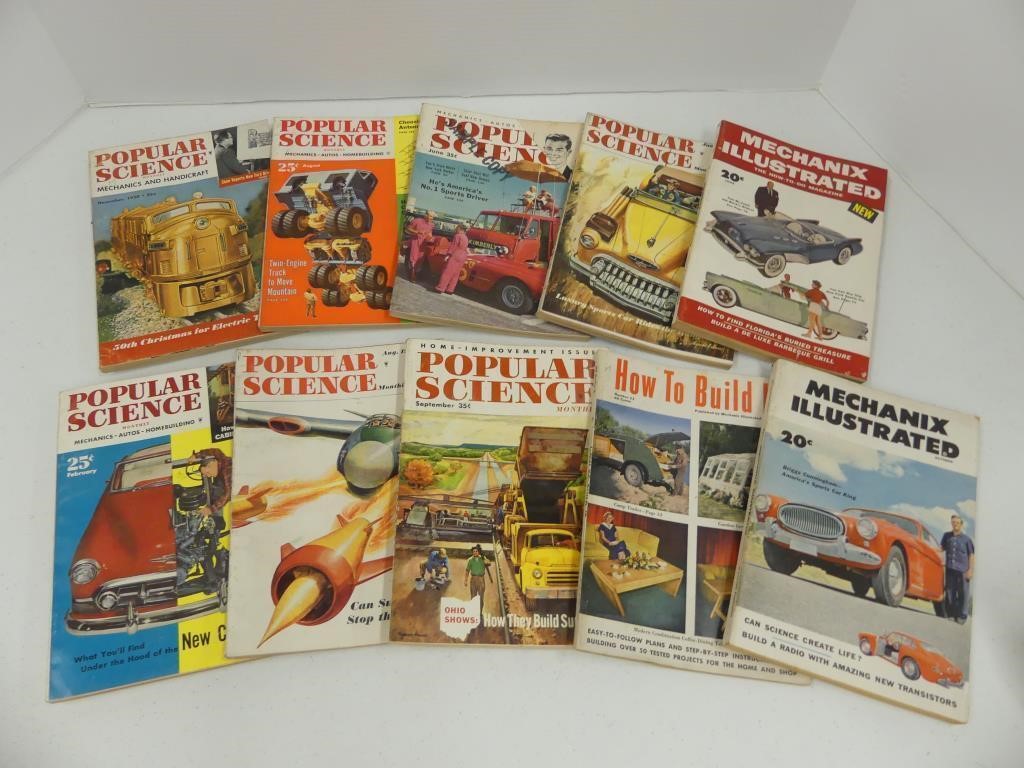 BOX: POPULAR SCIENCE, MECHANIX ILLUSTRATED BOOKS