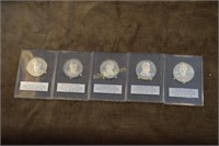 5 Sterling Silver Proofs     Franklin Mint 1967