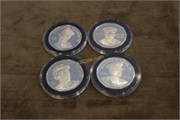 4 Proof Sterling Rounds