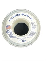 (5) PTFE Thread Seal Tape 1/2 X 520  White