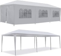 W5362  F2C 10x30 Outdoor White Canopy & Sidewalls