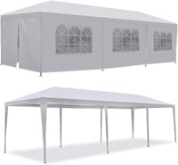 W5362  F2C 10x30 Outdoor White Canopy & Sidewalls