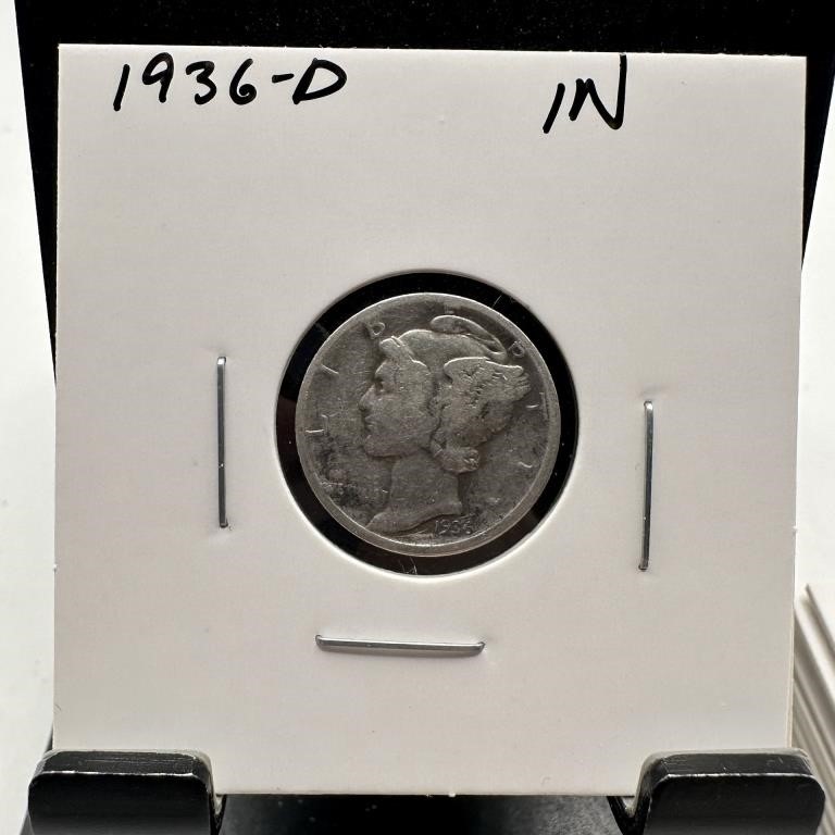 1936-D MERCURY SILVER DIME