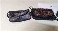 2 VTG Cross Body Glass Beaded Purses