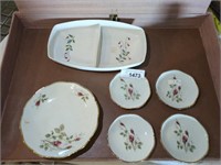 Antique Bavarian hand-painted plates, and