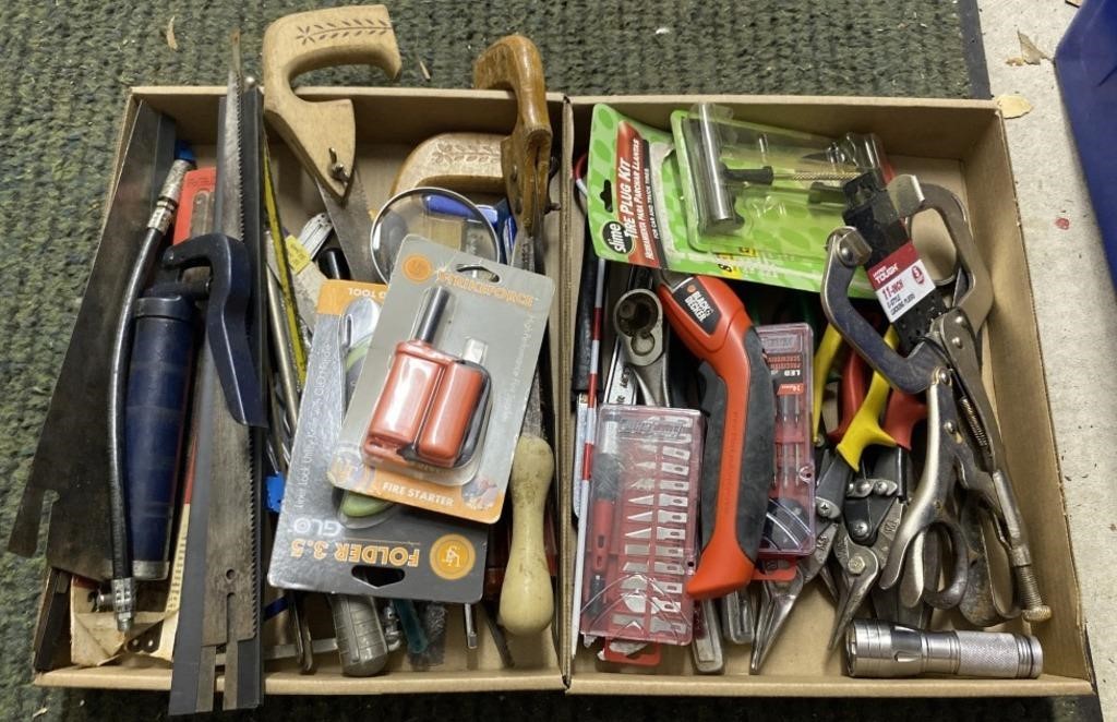 Assorted Small Hand Tools Inc. Hand Saws,