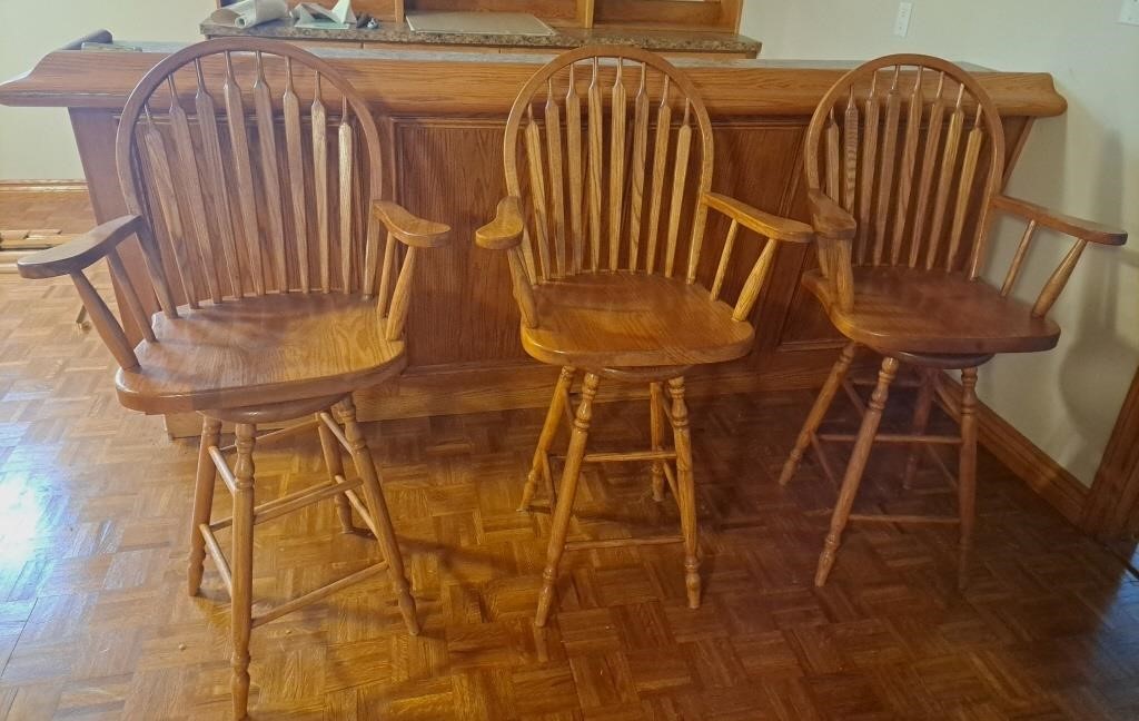 Trio of bar stools