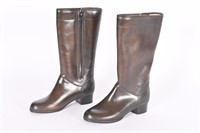 Women's Moulded Leather Riding Boots