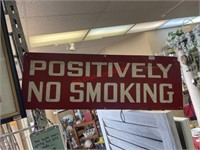 Positively No smoking Metal Sign